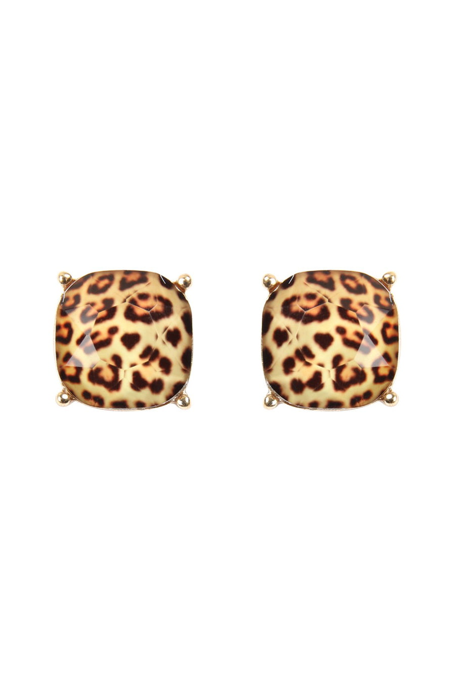 Matte Cushion Cut Post Earrings- 5 Colors