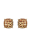 Matte Cushion Cut Post Earrings- 5 Colors
