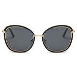 BROOKVILLE | S2003 - Round Cat-Eye Oversized Sunglasses- 5 Colors