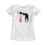 Men's, Women's, or Youth Banksy Lovesick Girl Throwing Up Hearts Artwork T-Shirt- 7 Colors