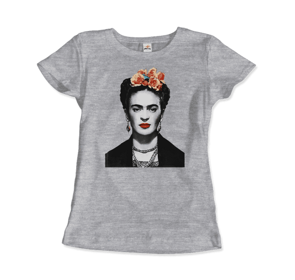 Men's & Women's Frida Kahlo With Flowers Poster Artwork T-Shirt- 6 Colors