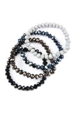 Crystal Beaded Stretch Bracelets- 7 Colors