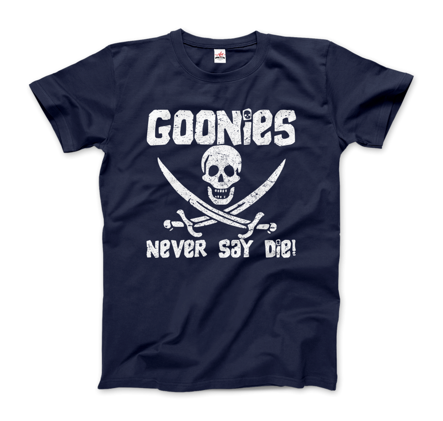 Men's & Women's The Goonies Never Say Die Distressed Design T-Shirt- 6 Colors