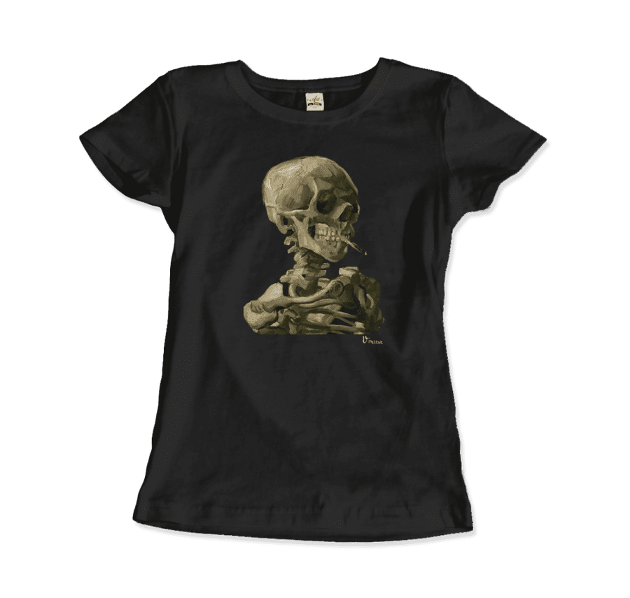 Men's & Women's Van Gogh Skull of a Skeleton With Burning Cigarette 1886 T-Shirt- 5 Colors