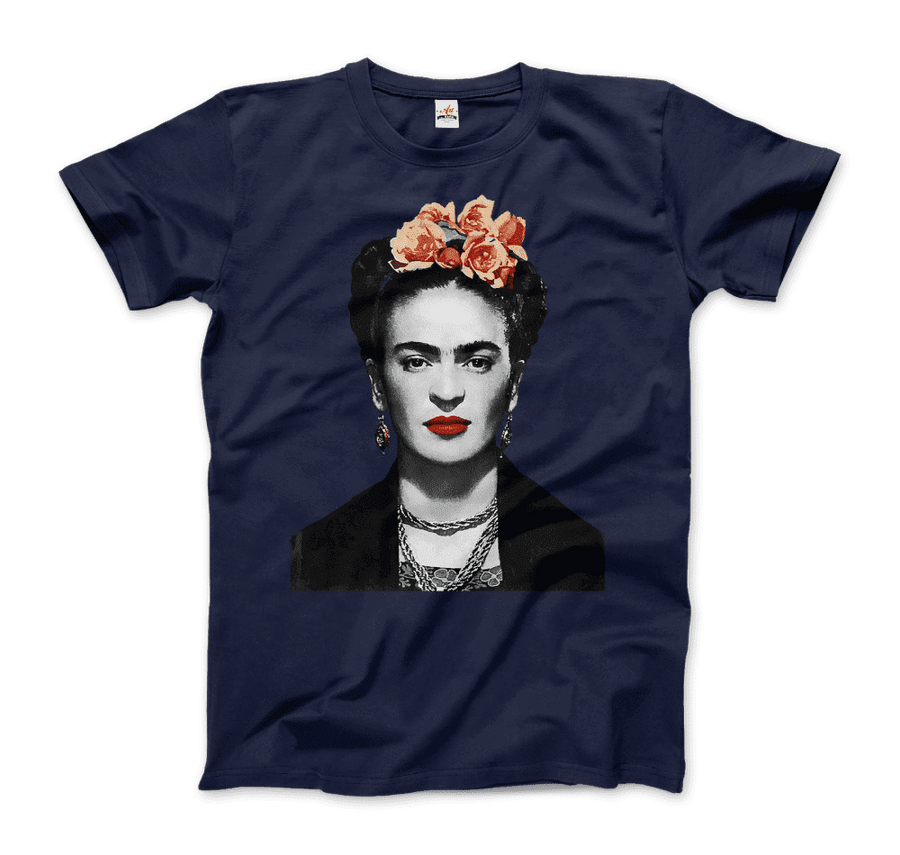 Men's & Women's Frida Kahlo With Flowers Poster Artwork T-Shirt- 5 Colors