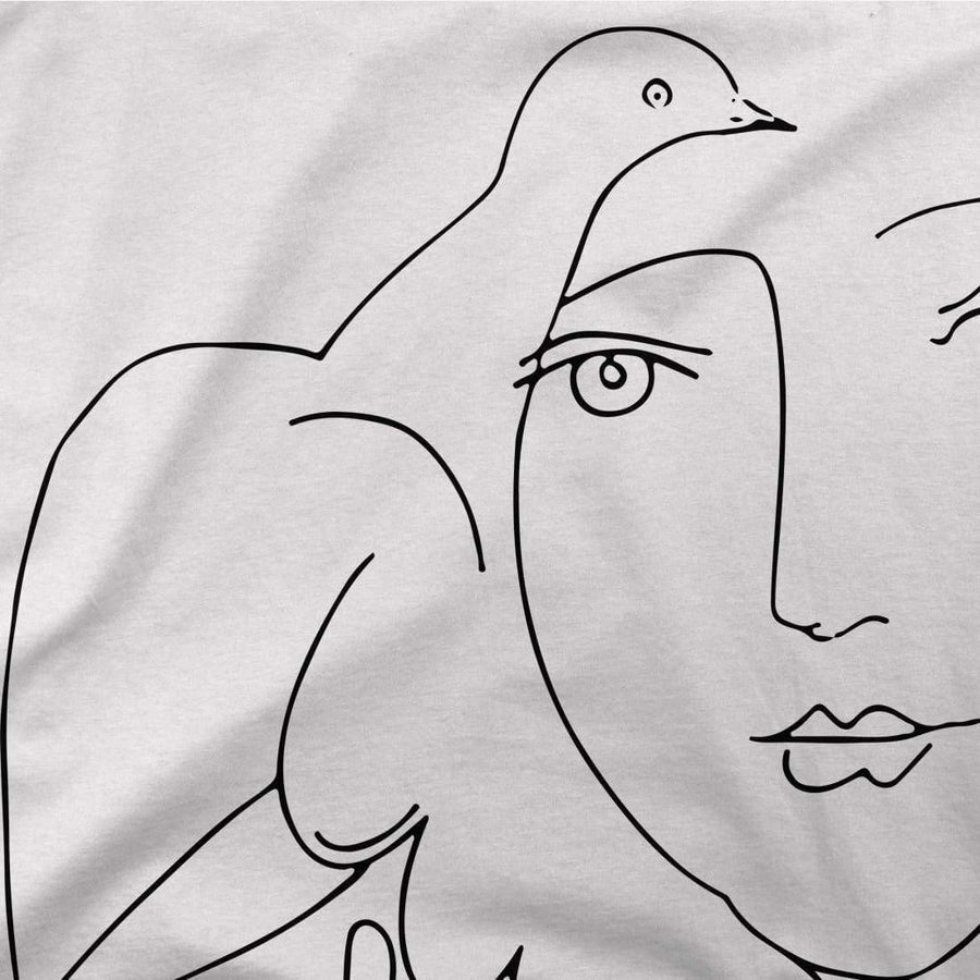 Men's or Women's Pablo Picasso Peace (Dove and Face) Artwork T-Shirt- Various Colors