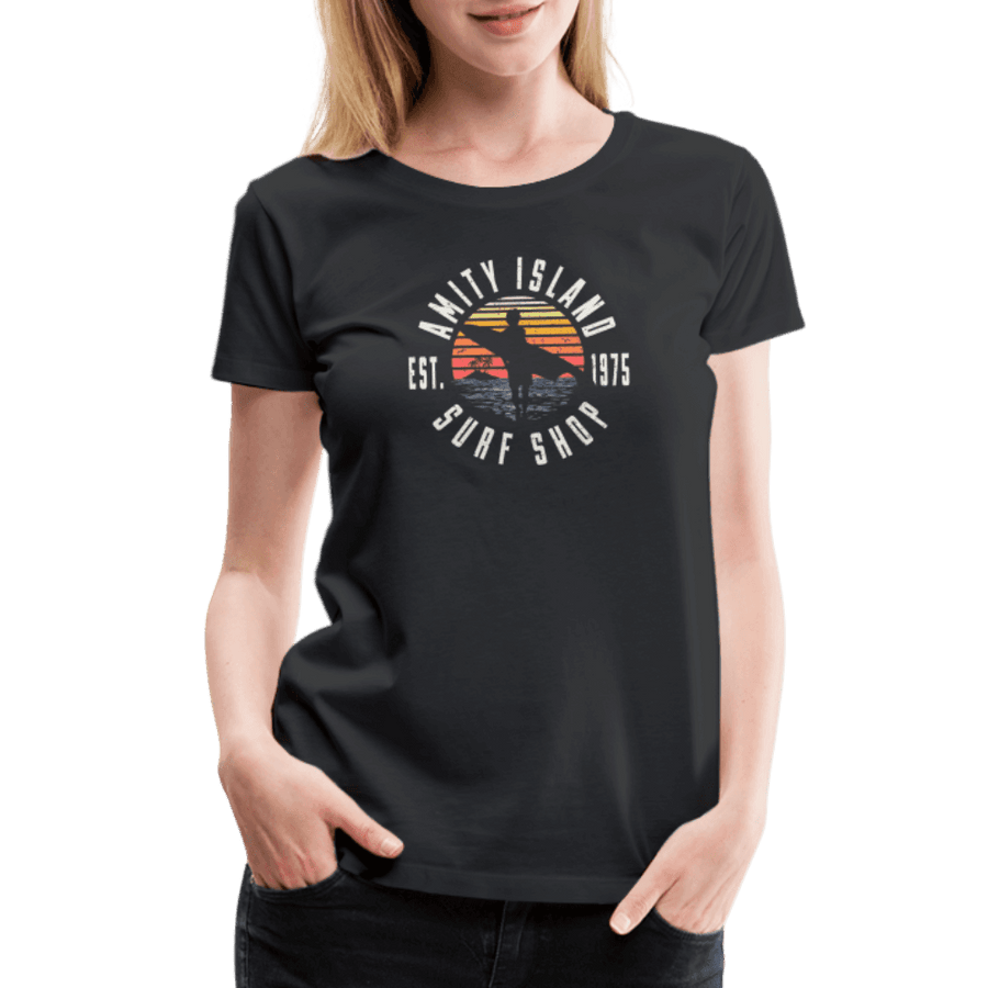 Men's or Women's Amity Island Surf Shop, Jaws T-Shirt- Various Colors