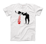 Men's, Women's, or Youth Banksy Lovesick Girl Throwing Up Hearts Artwork T-Shirt- 7 Colors
