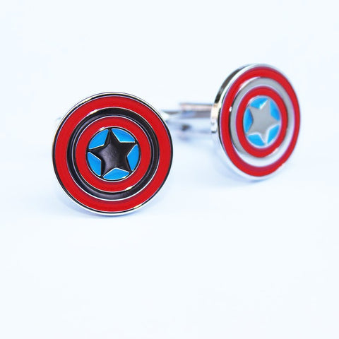 Captain America Shield Cuff Links