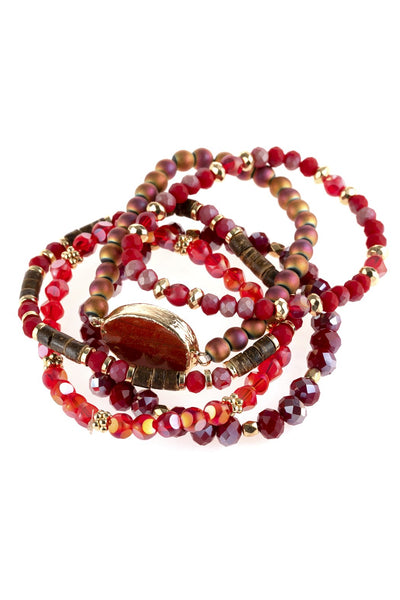 Natural Stone Mixed Beads Bracelets- 7 Colors