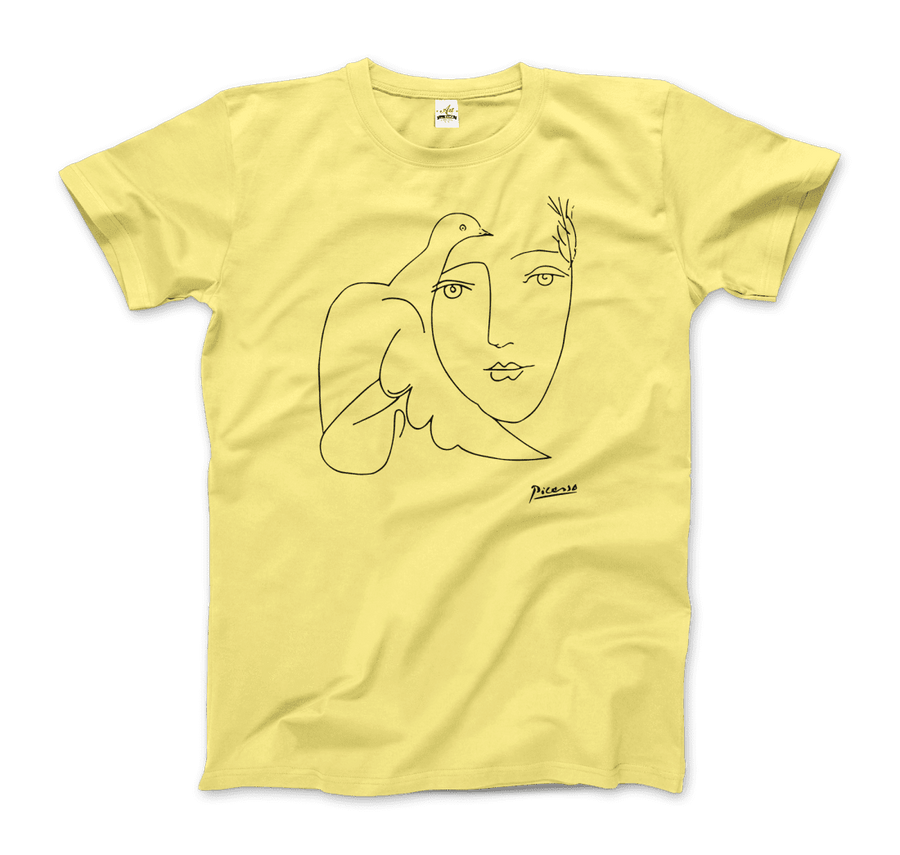 Men's or Women's Pablo Picasso Peace (Dove and Face) Artwork T-Shirt- Various Colors