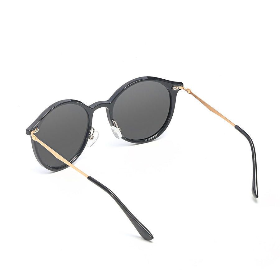 DEWITT Retro Horn Rimmed Keyhole Bridge Round Sunglasses- 4 Colors
