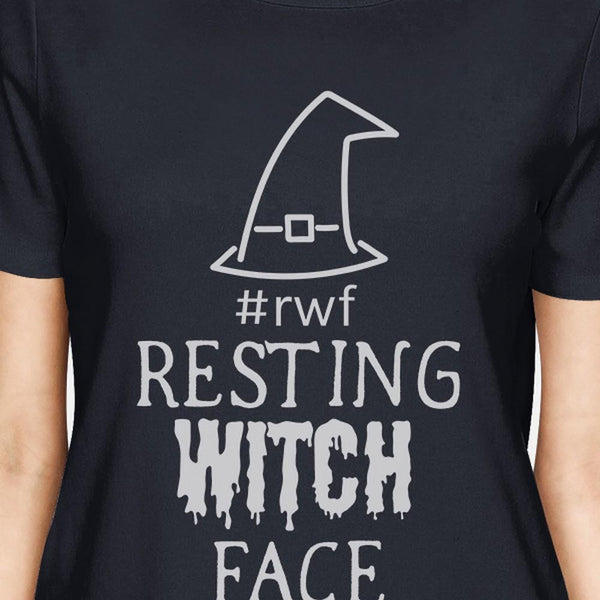 Resting Witch Face Women's T-Shirt- Navy