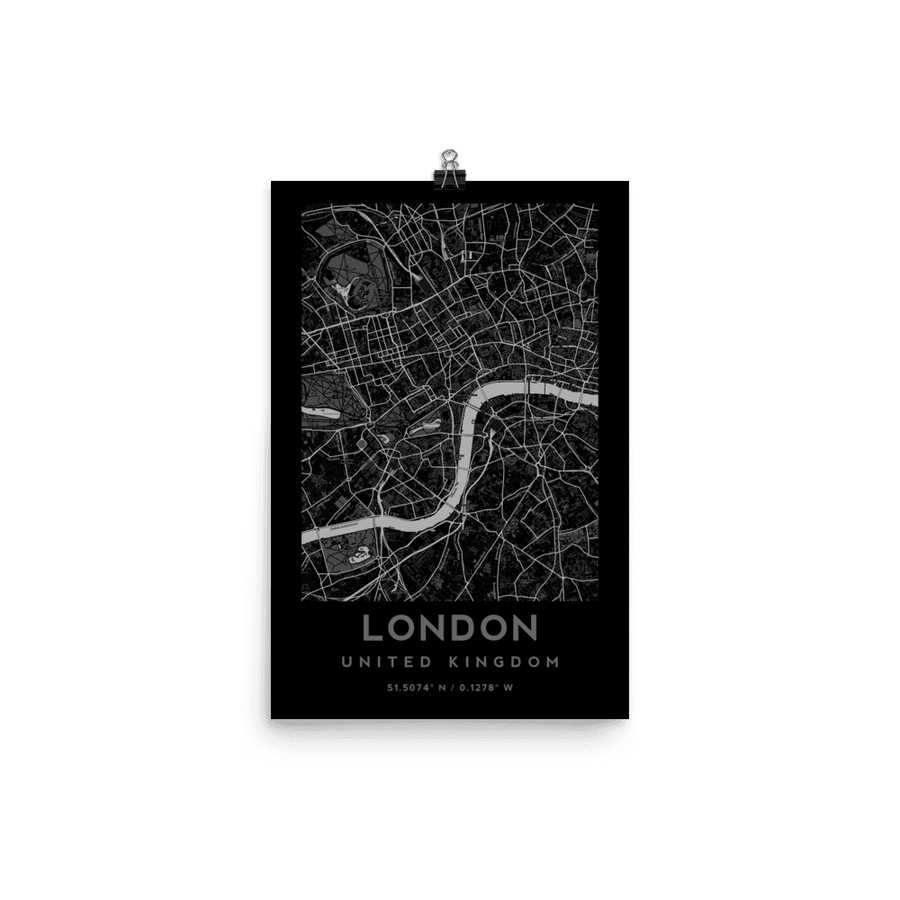 London City Map - United Kingdom Poster