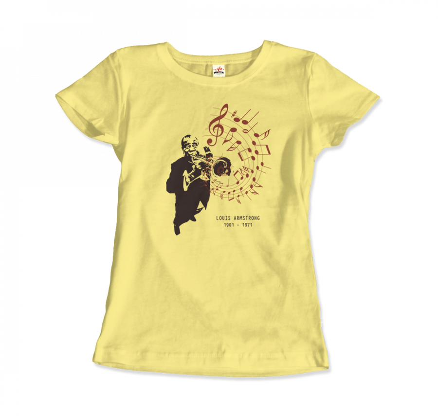 Men's or Women's Louis Armstrong (Satchmo) Playing Trumpet T-Shirt- Various Colors