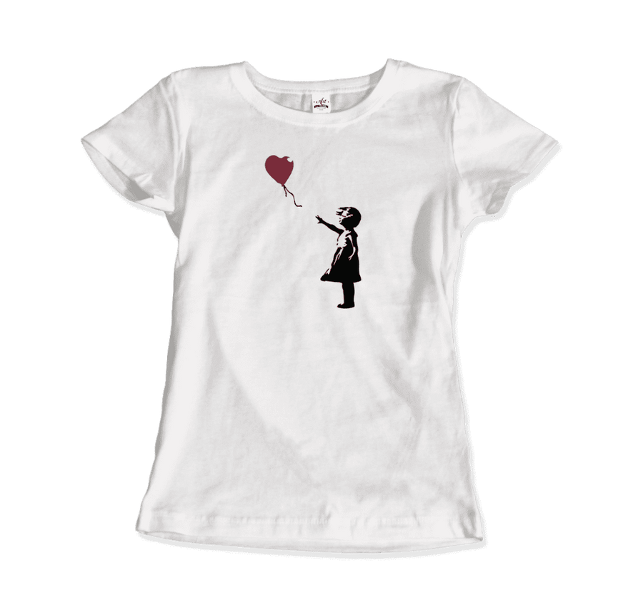 Men's, Women's, or Youth Banksy the Girl With a Red Balloon Artwork T-Shirt- Various Colors