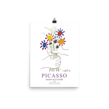 Pablo Picasso Hands With Flowers 1958 Artwork Poster