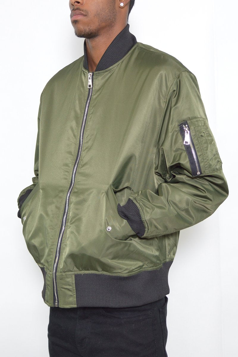 Men's Bomber Jacket- Olive