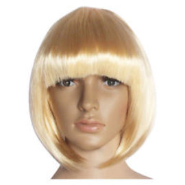 Short Bob Wig With Bangs-Blonde