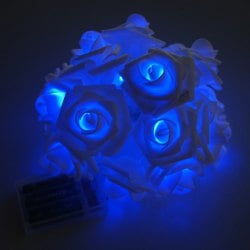 Blue Rose LED String Lights
