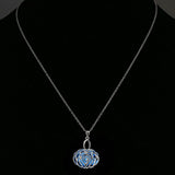 Blue Rose Case Glow-in-the-Dark Pendant Necklace