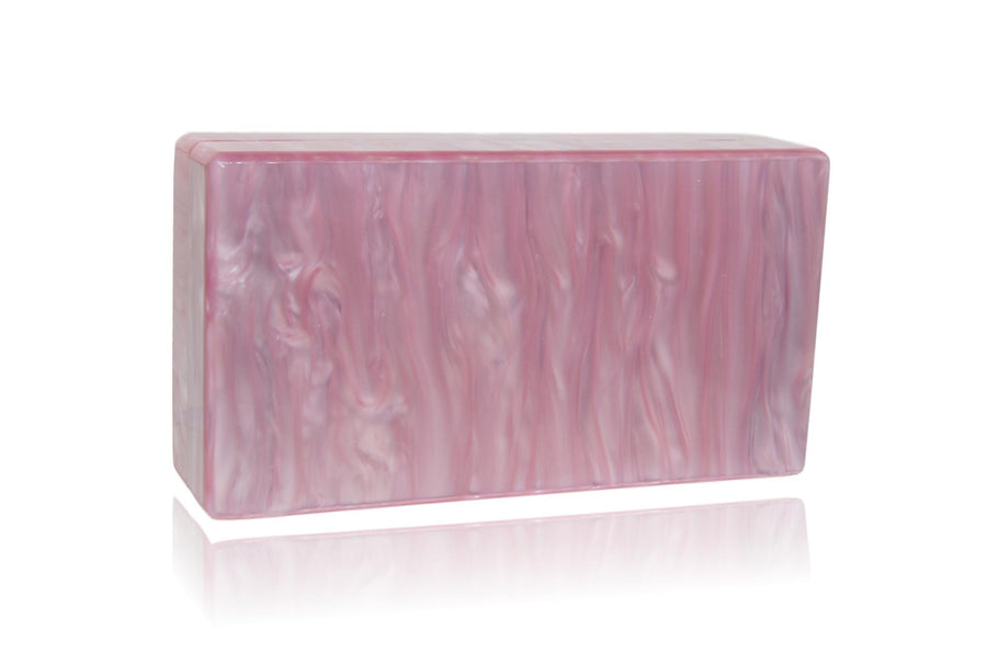 Pink & Green Pearl Cactus Acrylic Box Clutch