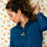 Ocosingo Floral Heart Embroidered Necklace- 2 Styles