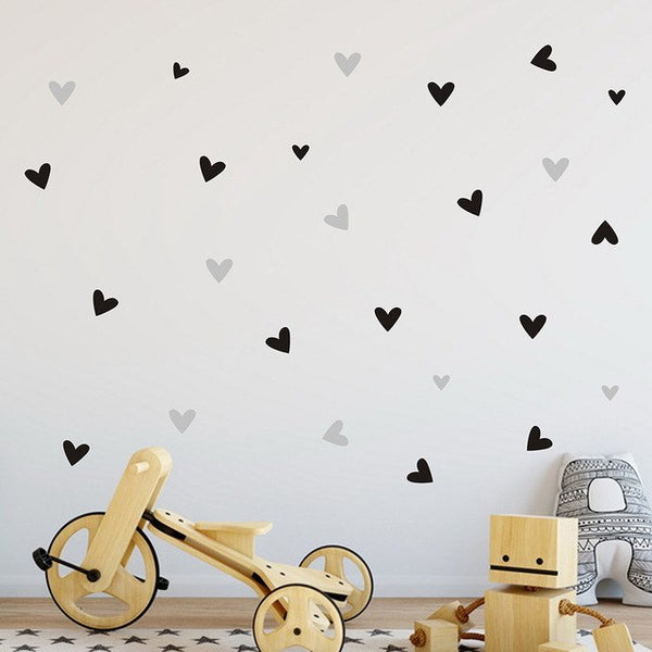 Heart Wall Stickers- Gray or White
