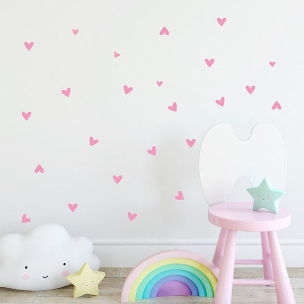 Heart Wall Stickers- Pink