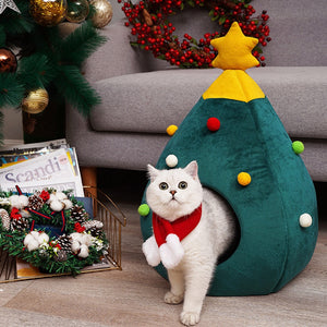 Christmas Tree Cat House