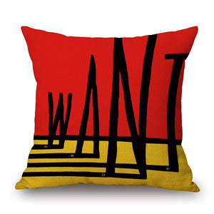Want>Need Decorative Pillow Case