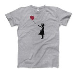 Men's, Women's, or Youth Banksy the Girl With a Red Balloon Artwork T-Shirt- Various Colors
