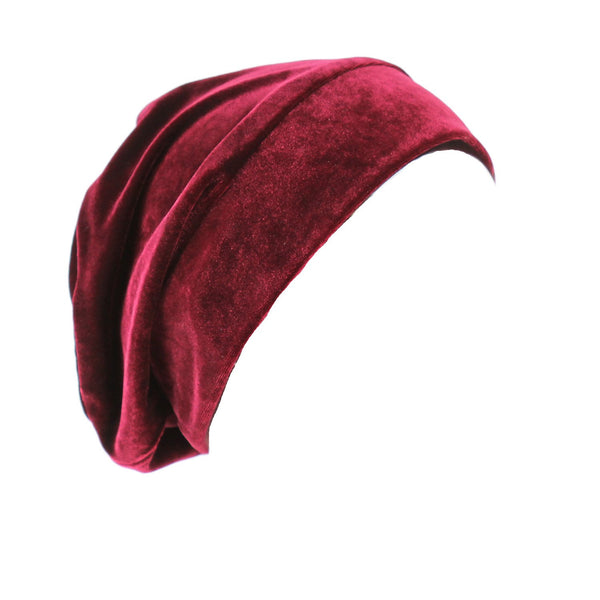 Velvet Slouch Beanie- 2 Colors