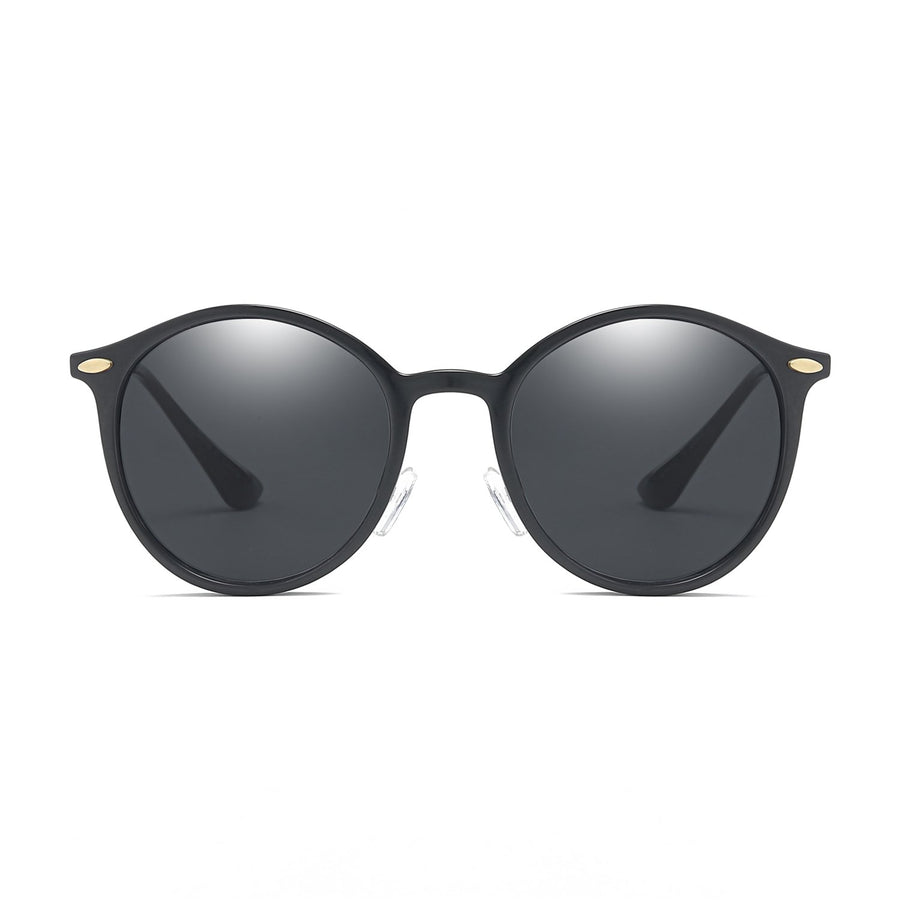 DEWITT Retro Horn Rimmed Keyhole Bridge Round Sunglasses- 4 Colors