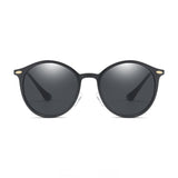 DEWITT Retro Horn Rimmed Keyhole Bridge Round Sunglasses- 4 Colors