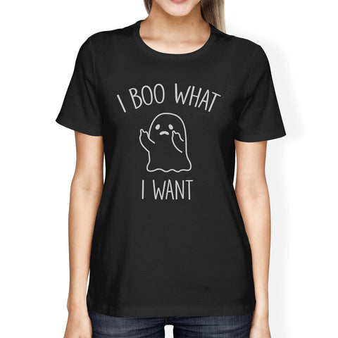 I Boo What I Want Ghost Women's T-Shirt- Black