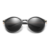DEWITT Retro Horn Rimmed Keyhole Bridge Round Sunglasses- 4 Colors