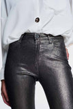 Silver Snake Print Skinny Jeans