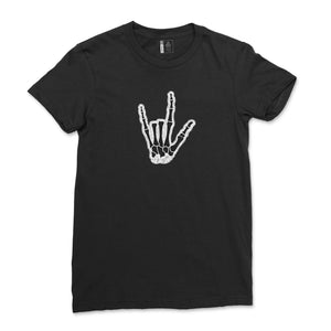 Unisex ASL I Love You Hand Skeleton T-Shirt- 4 Colors