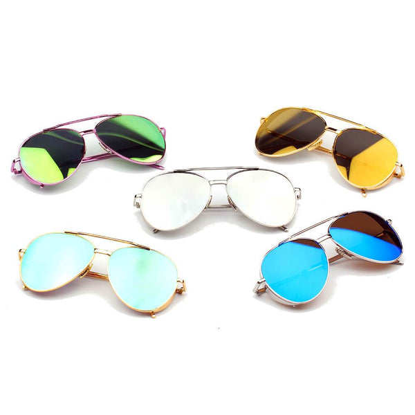 DELAN | CD12 - Premium Mirrored Lens Oversize Aviator Sunglasses