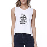 To the Mountains and Back Crop Top- White