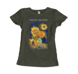 Van Gogh Five Sunflowers 1888, Artwork T-Shirt- 5 Colors