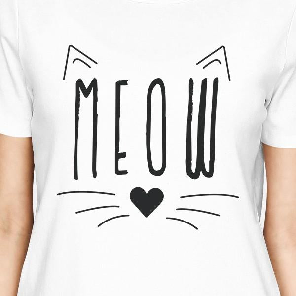 Meow Women's T-Shirt- White