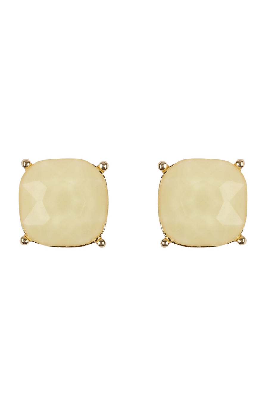 Matte Cushion Cut Post Earrings- 5 Colors