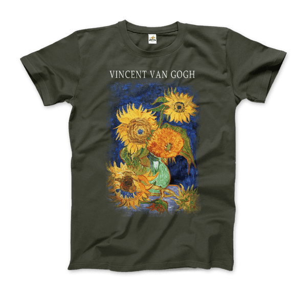 Van Gogh Five Sunflowers 1888, Artwork T-Shirt- 5 Colors