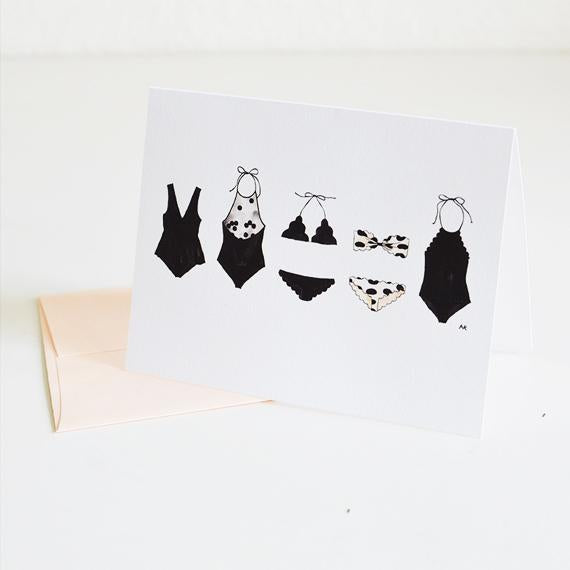 Bathing Suit Print Card