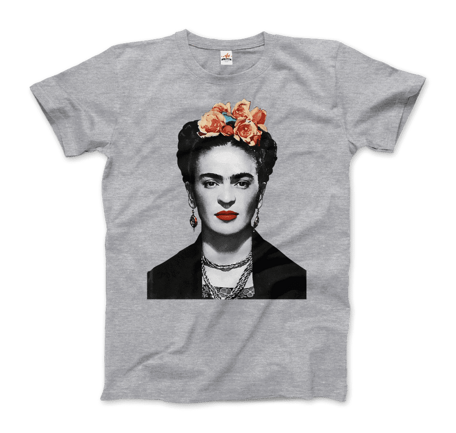 Men's & Women's Frida Kahlo With Flowers Poster Artwork T-Shirt- 5 Colors