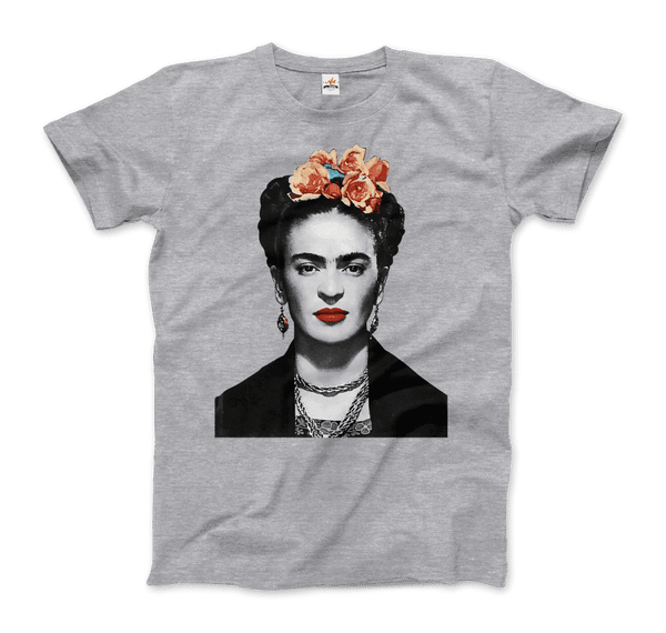 Men's & Women's Frida Kahlo With Flowers Poster Artwork T-Shirt- 6 Colors