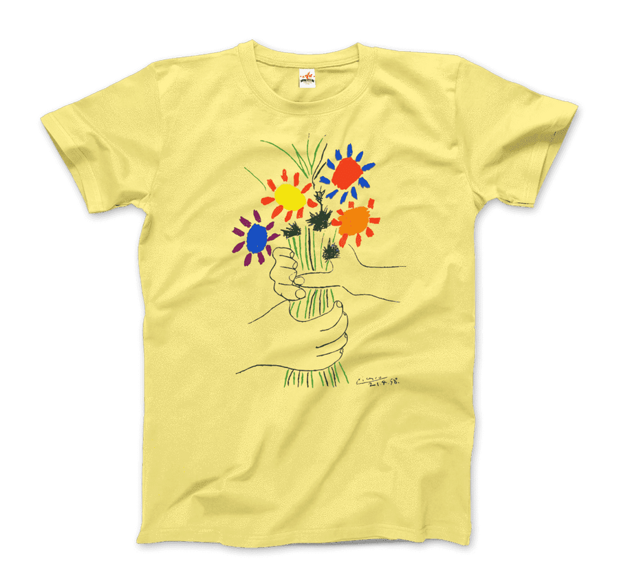 Men's or Women's Men's or Women's Pablo Picasso Bouquet of Peace 1958 Artwork T-Shirt- Various Colors