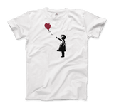 Men's, Women's, or Youth Banksy the Girl With a Red Balloon Artwork T-Shirt- Various Colors